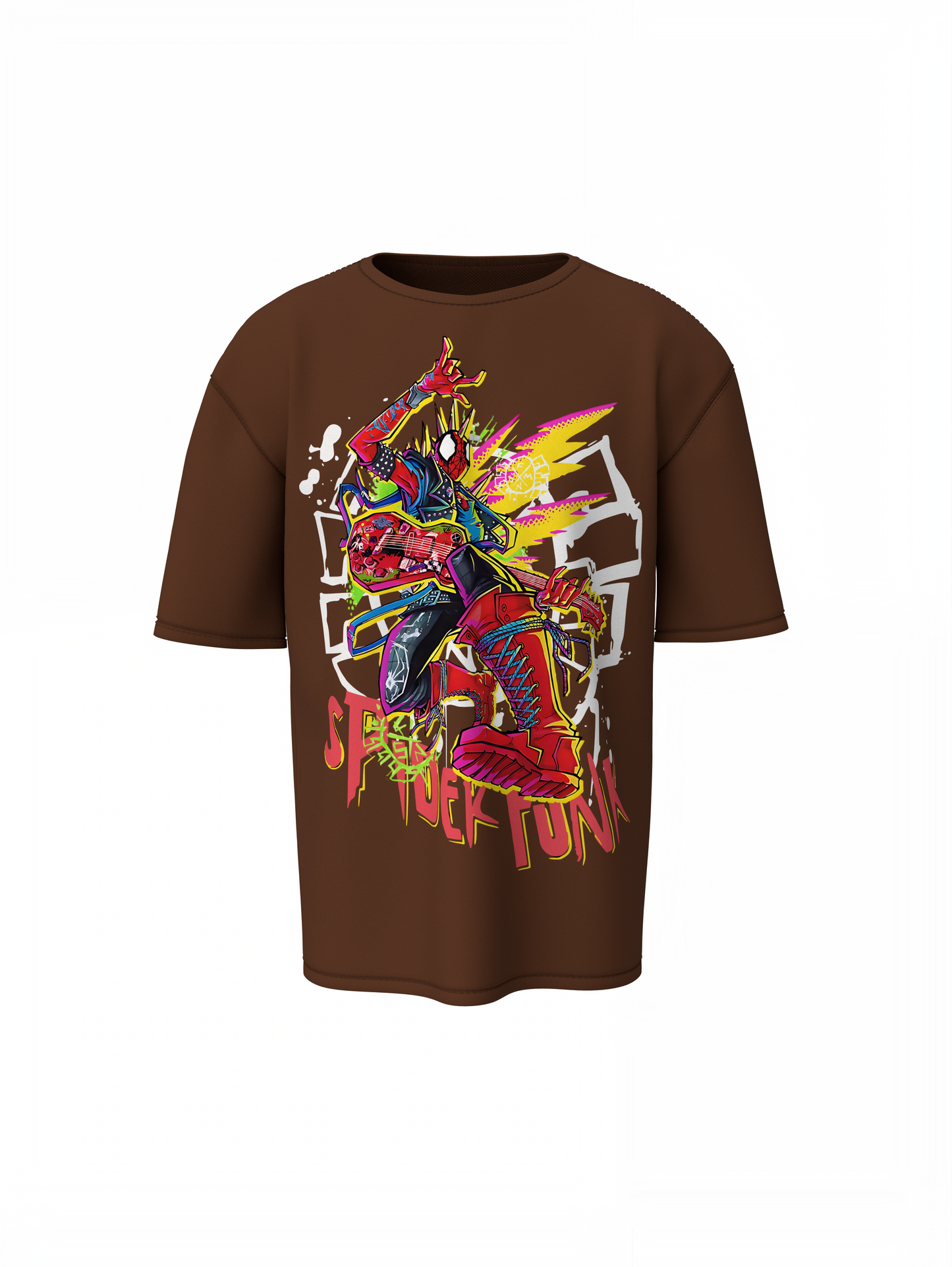 Spider Funk Oversized T-Shirt Urban Hero Streetwear Style