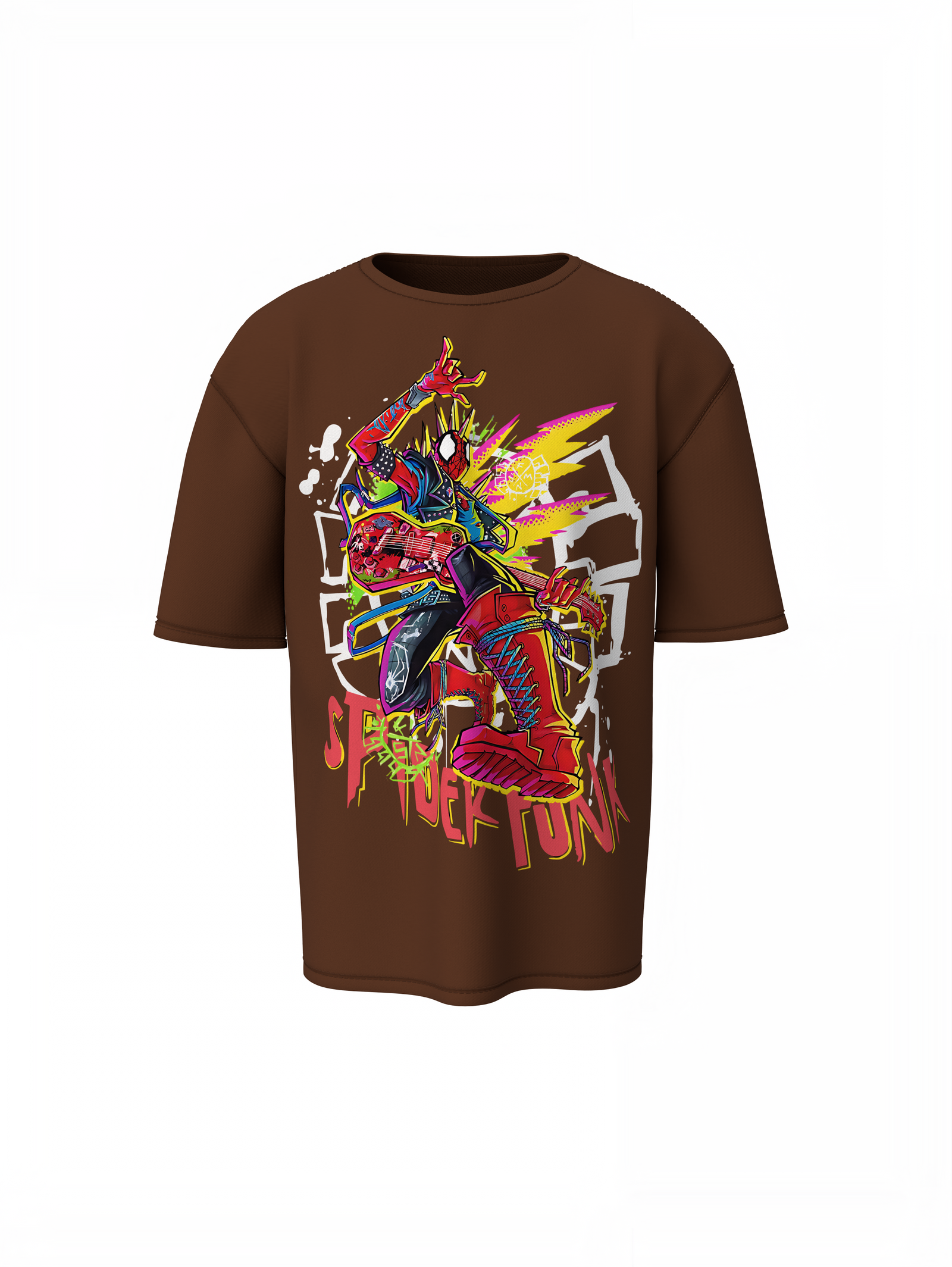 Spider Funk Oversized T-Shirt Urban Hero Streetwear Style