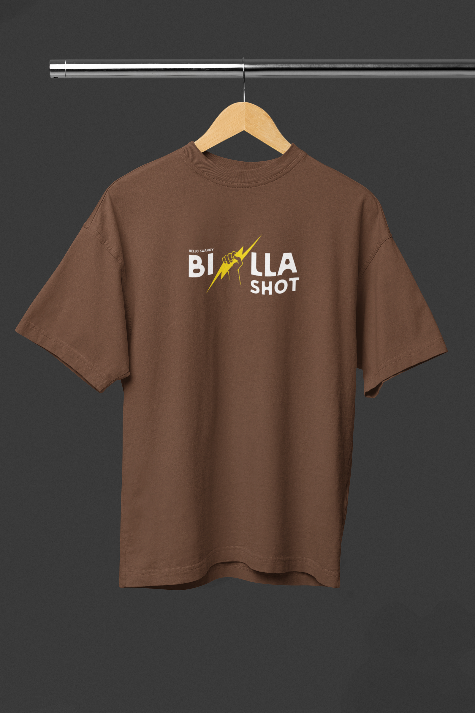 Billa Shot Brown Oversized Unisex T-Shirt | Desi Graphic