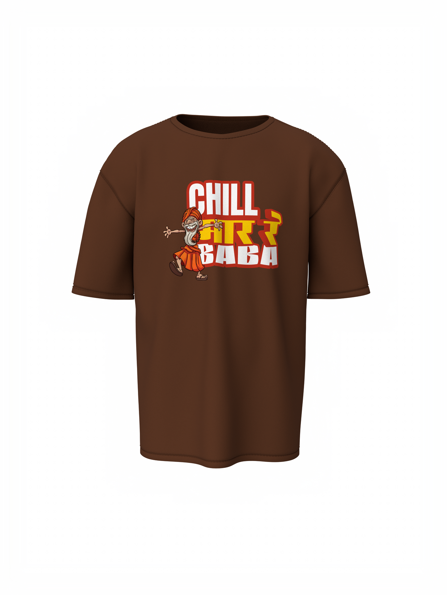 Chill Mar Re Baba Marathi Oversized T-Shirt Desi Style