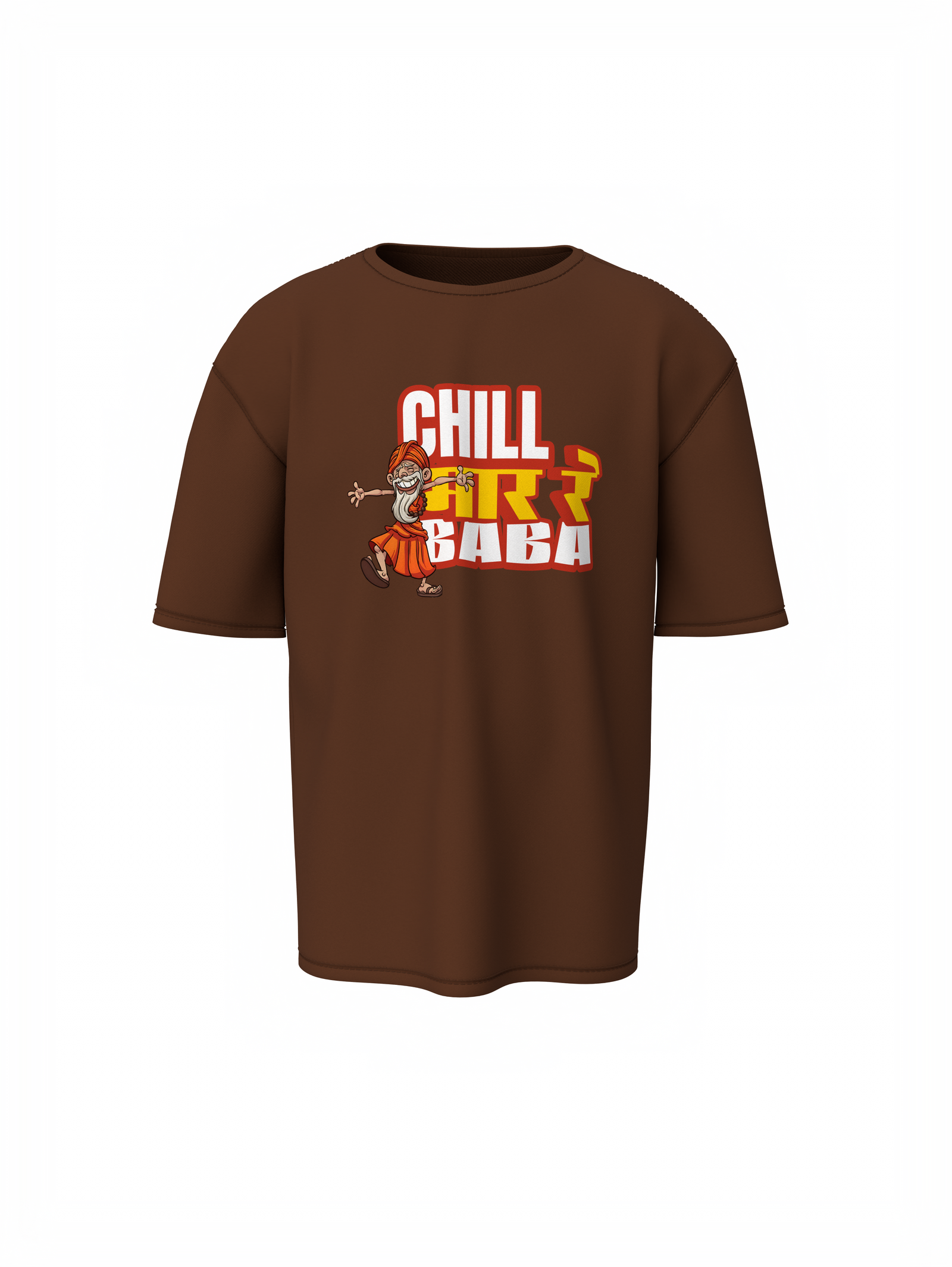 Chill Mar Re Baba Marathi Oversized T-Shirt Desi Style