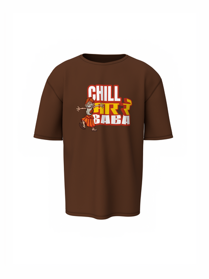 Chill Mar Re Baba Marathi Oversized T-Shirt Desi Style