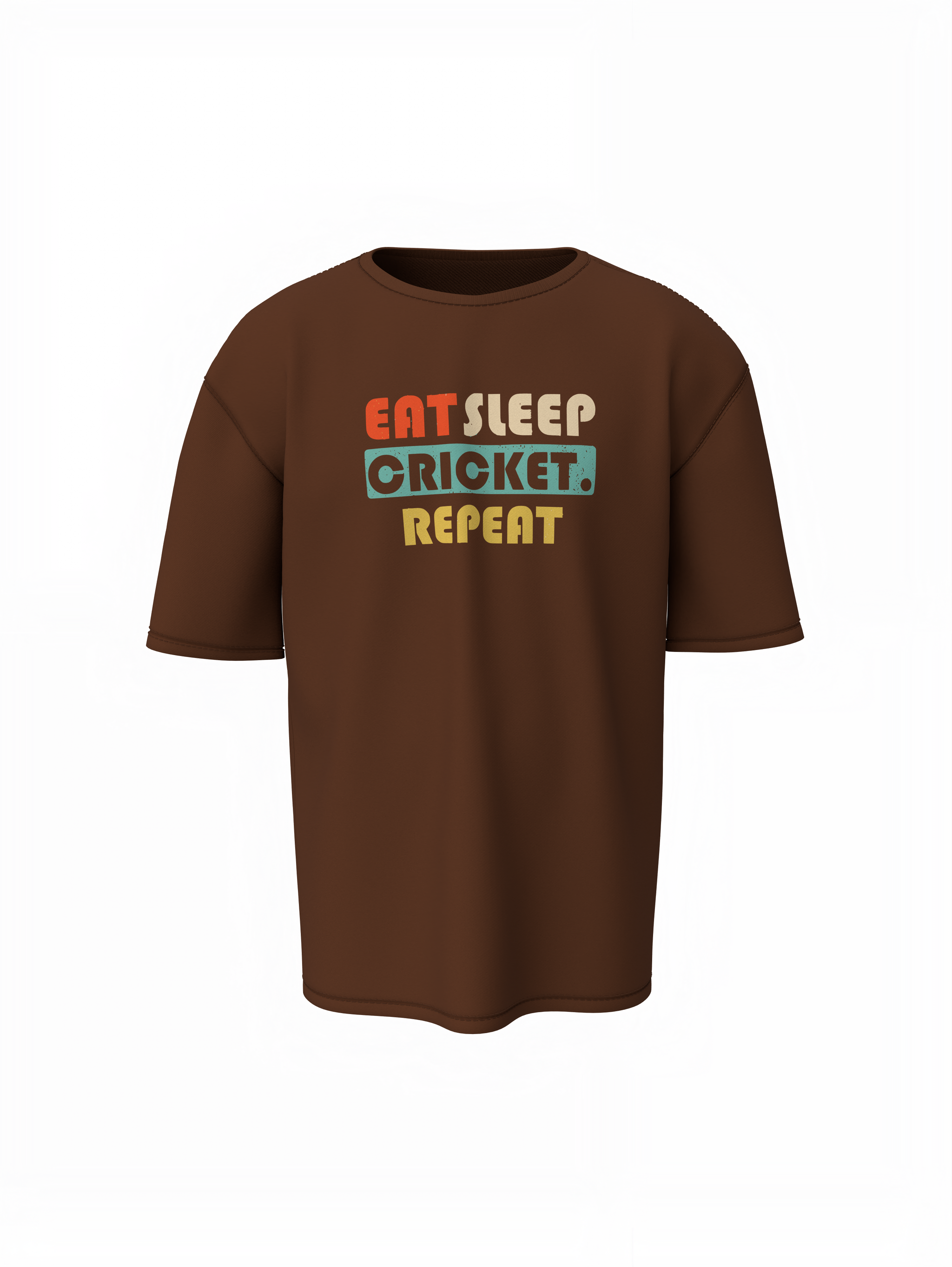 Eat, Sleep, Cricket, Repeat, Oversized T-Shirt