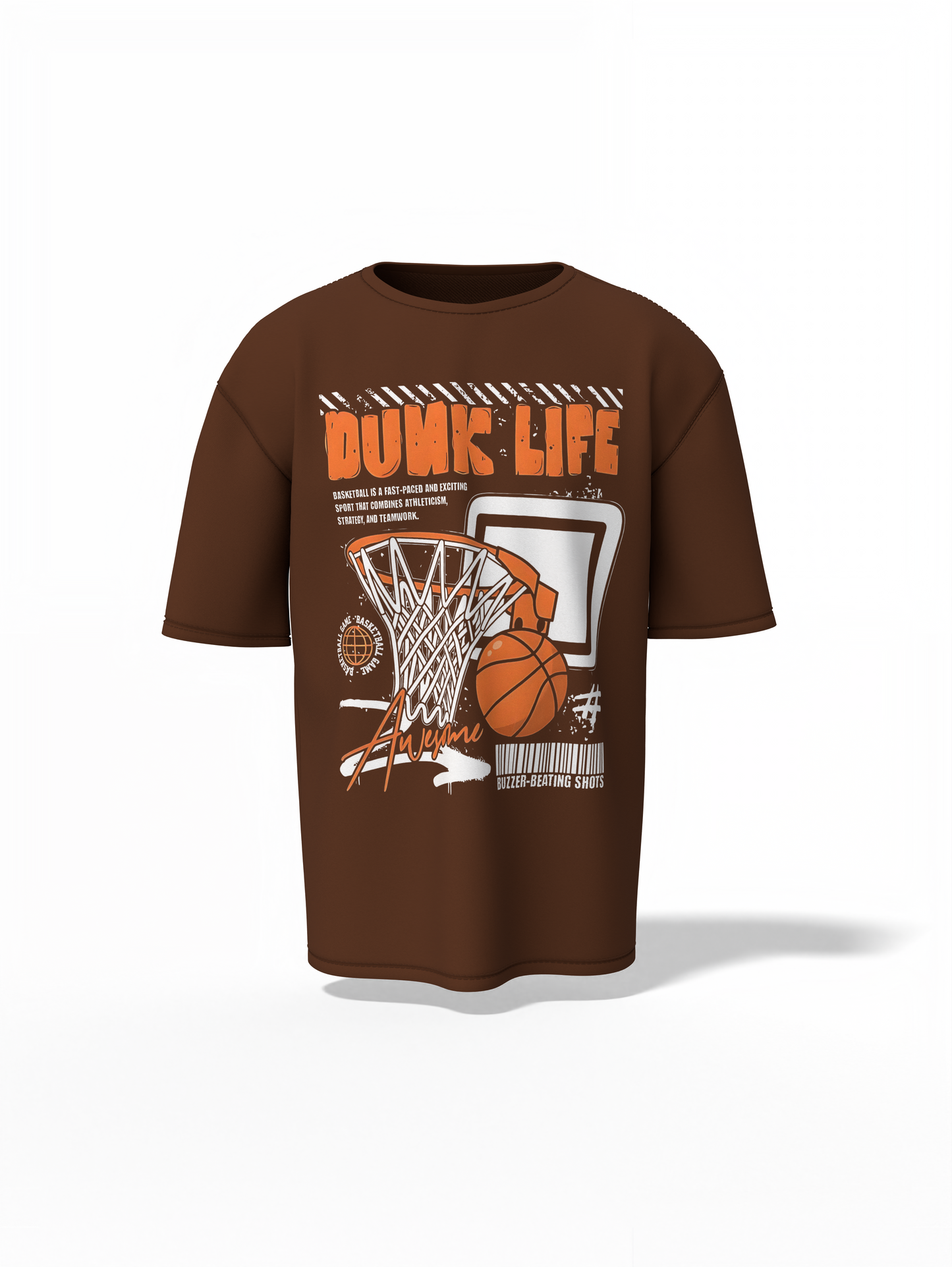 Dunk Life Oversized T-Shirt Basketball Streetwear T-Shirt