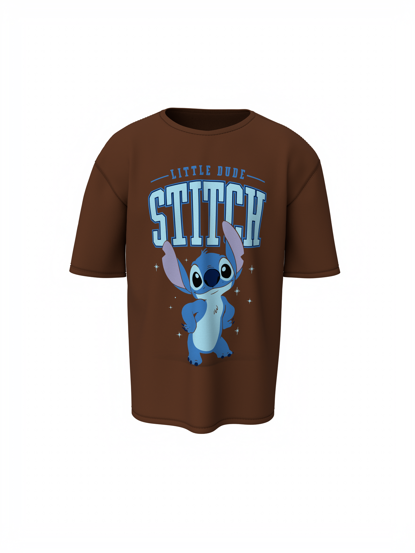 Little Dude Unisex Brown Oversized T-Shirt – Animated Tee