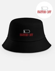 Switch Off Embroidered Bucket Hat