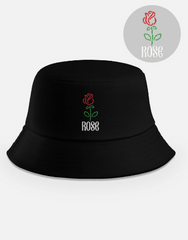 Rose Embroidered Bucket Hat