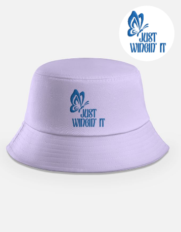 Just Wingin’ It Embroidered Bucket Hat