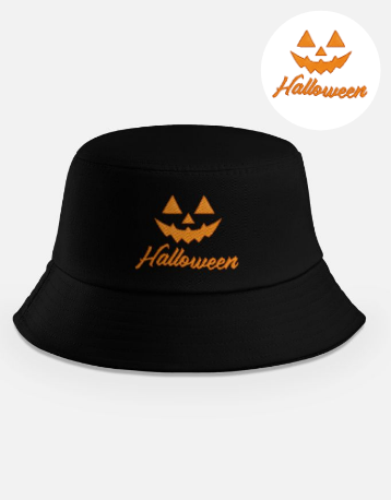 Halloween Embroidered Bucket Hat