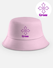 Cross Embroidered Bucket Hat