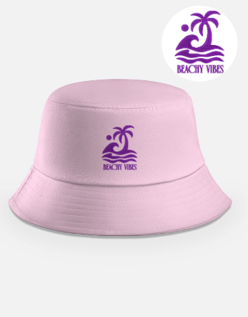 Beachy Vibes Embroidered Bucket Hat