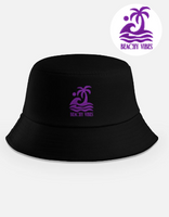 Beachy Vibes Embroidered Bucket Hat Cool Casual Headwear