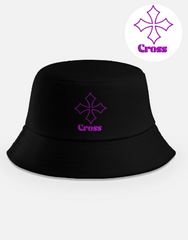 Cross Embroidered Bucket Hat