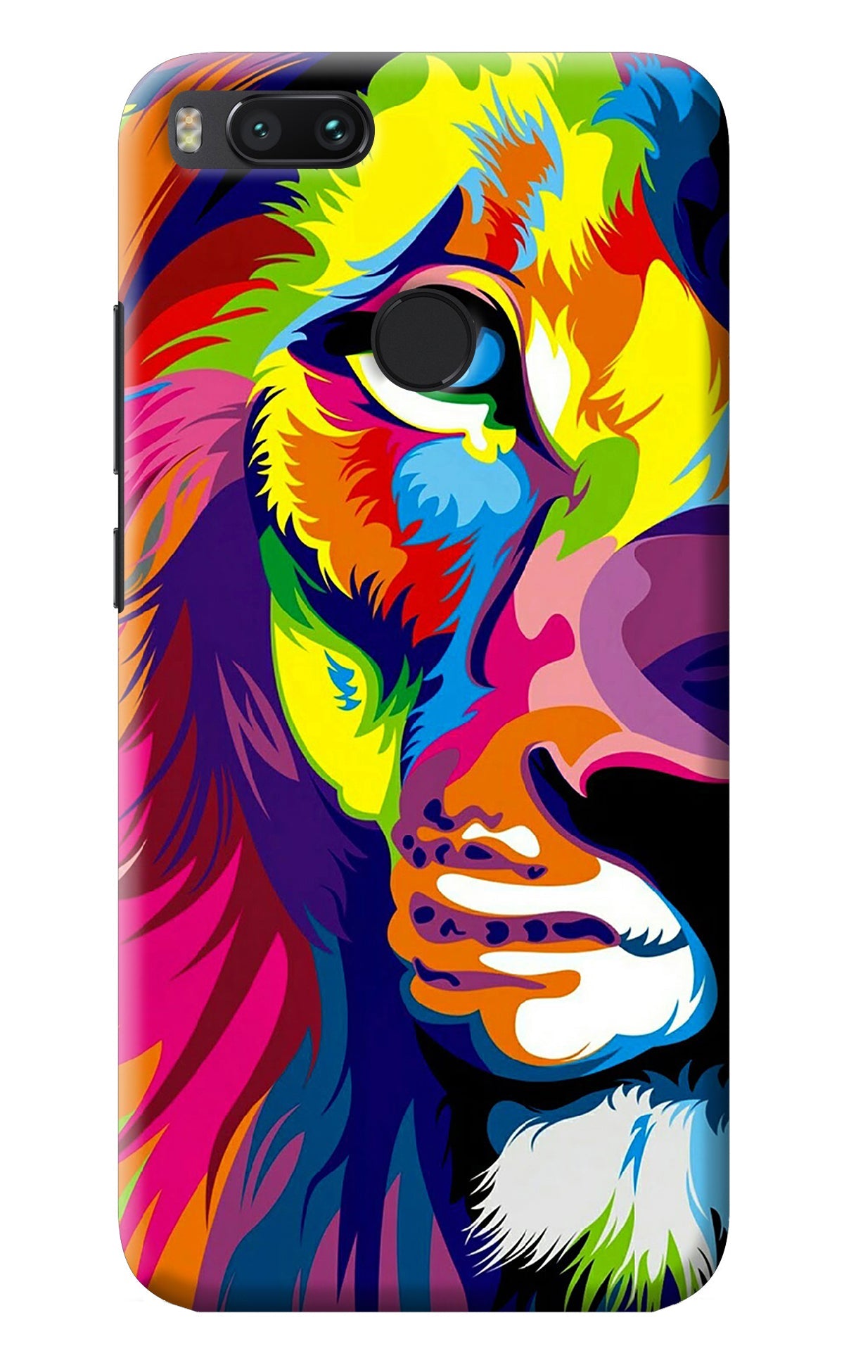 Lion Half Face Mi A1 Back Cover