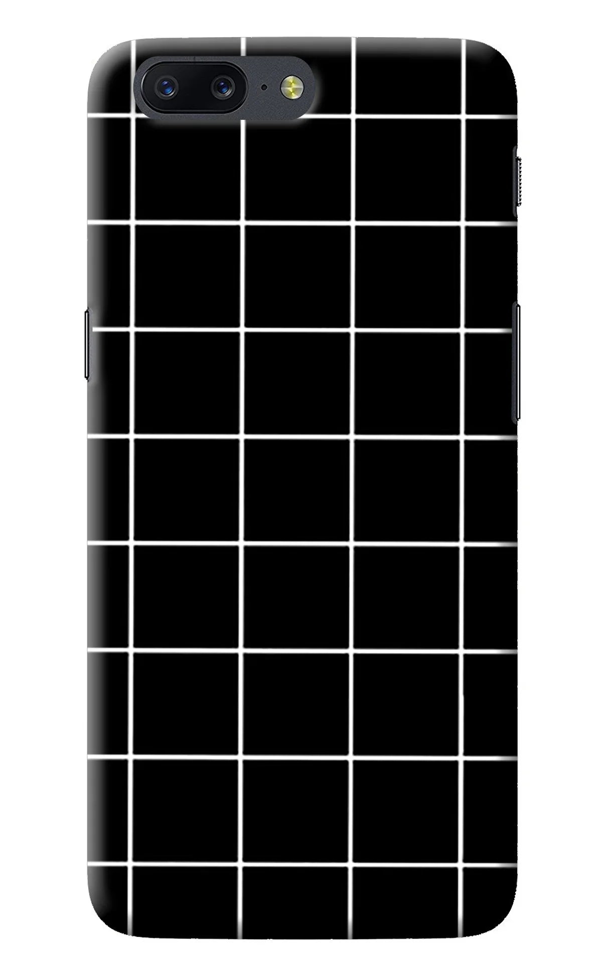 White Grid Oneplus 5 Back Cover