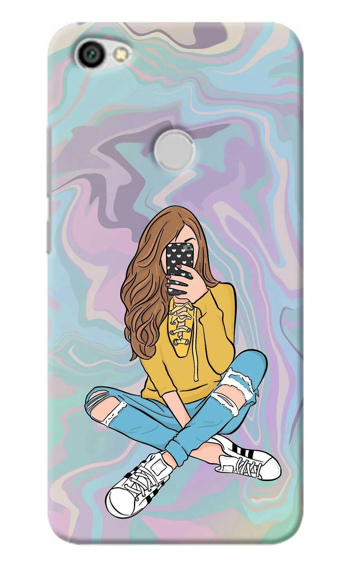 Selfie Girl Redmi Y1 Back Cover
