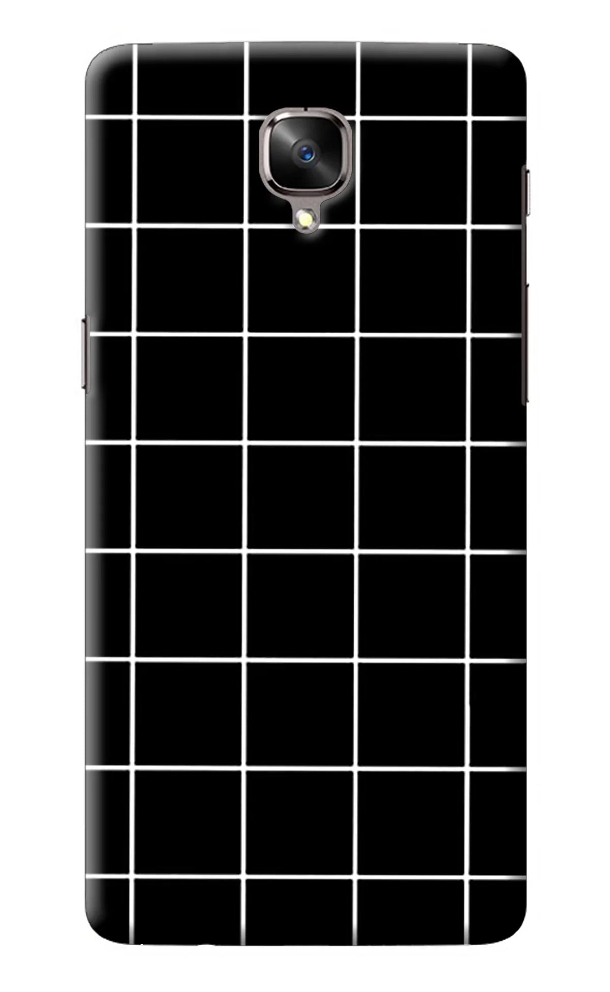 White Grid Oneplus 3/3T Back Cover