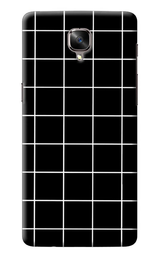 White Grid Oneplus 3/3T Back Cover