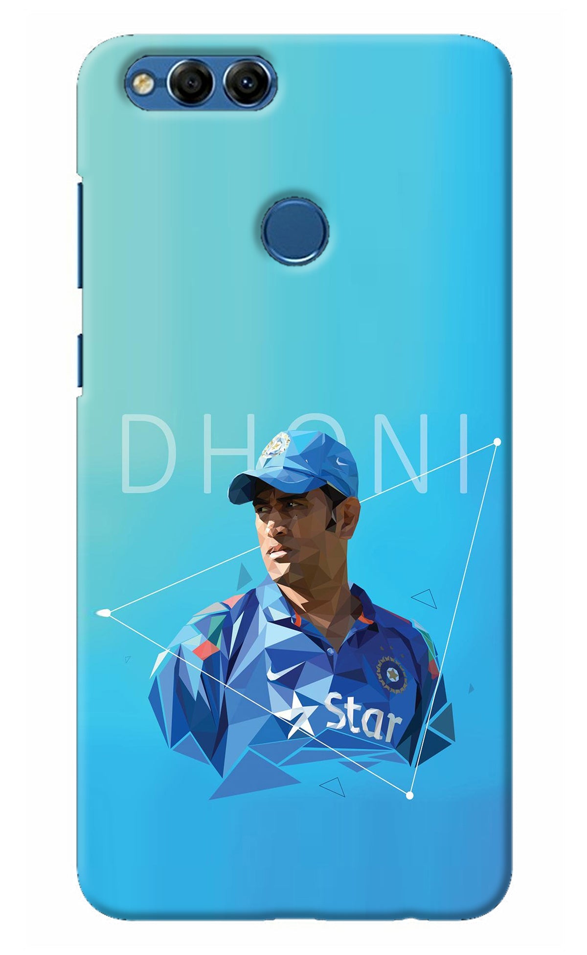 Dhoni Artwork Honor 7X Back Cover