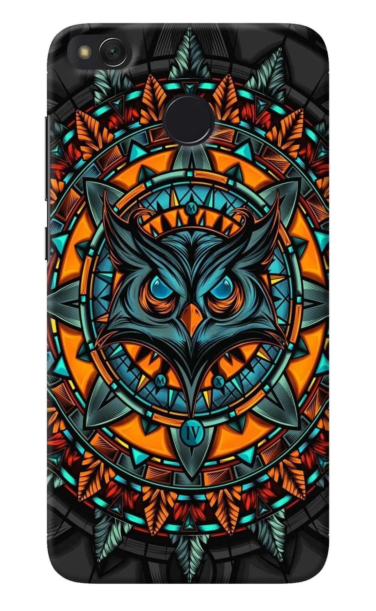 Angry Owl Art Redmi 4 Back Cover