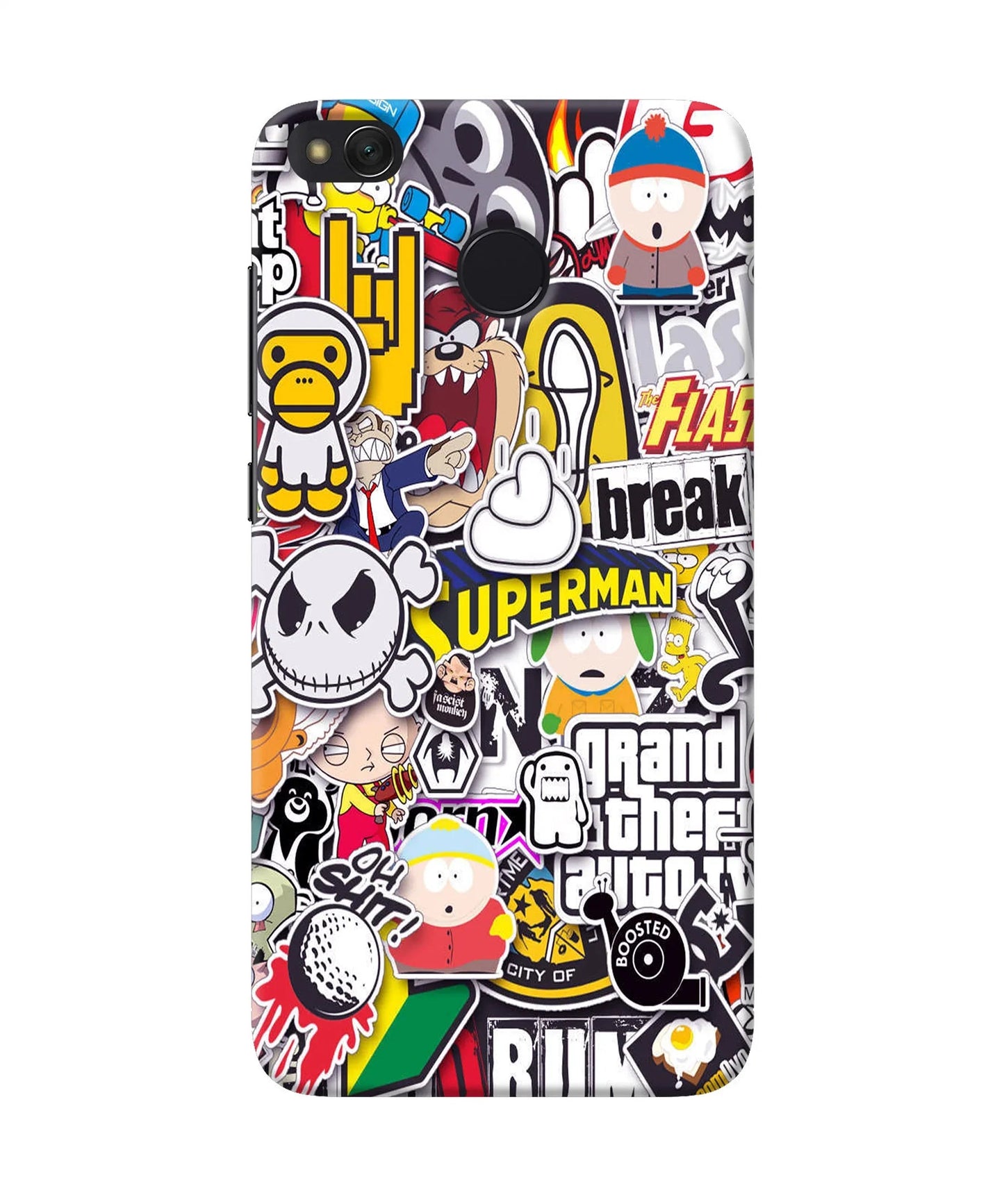 Sticker Bomb Redmi 4 Back Cover