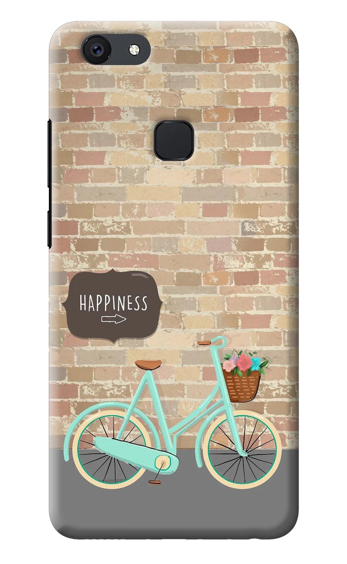 Happiness Artwork Vivo V7 Back Cover