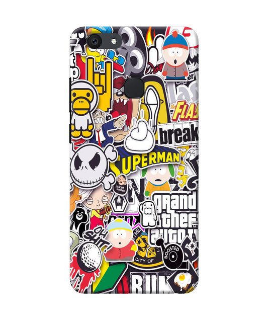 Sticker Bomb Vivo V7 plus Back Cover