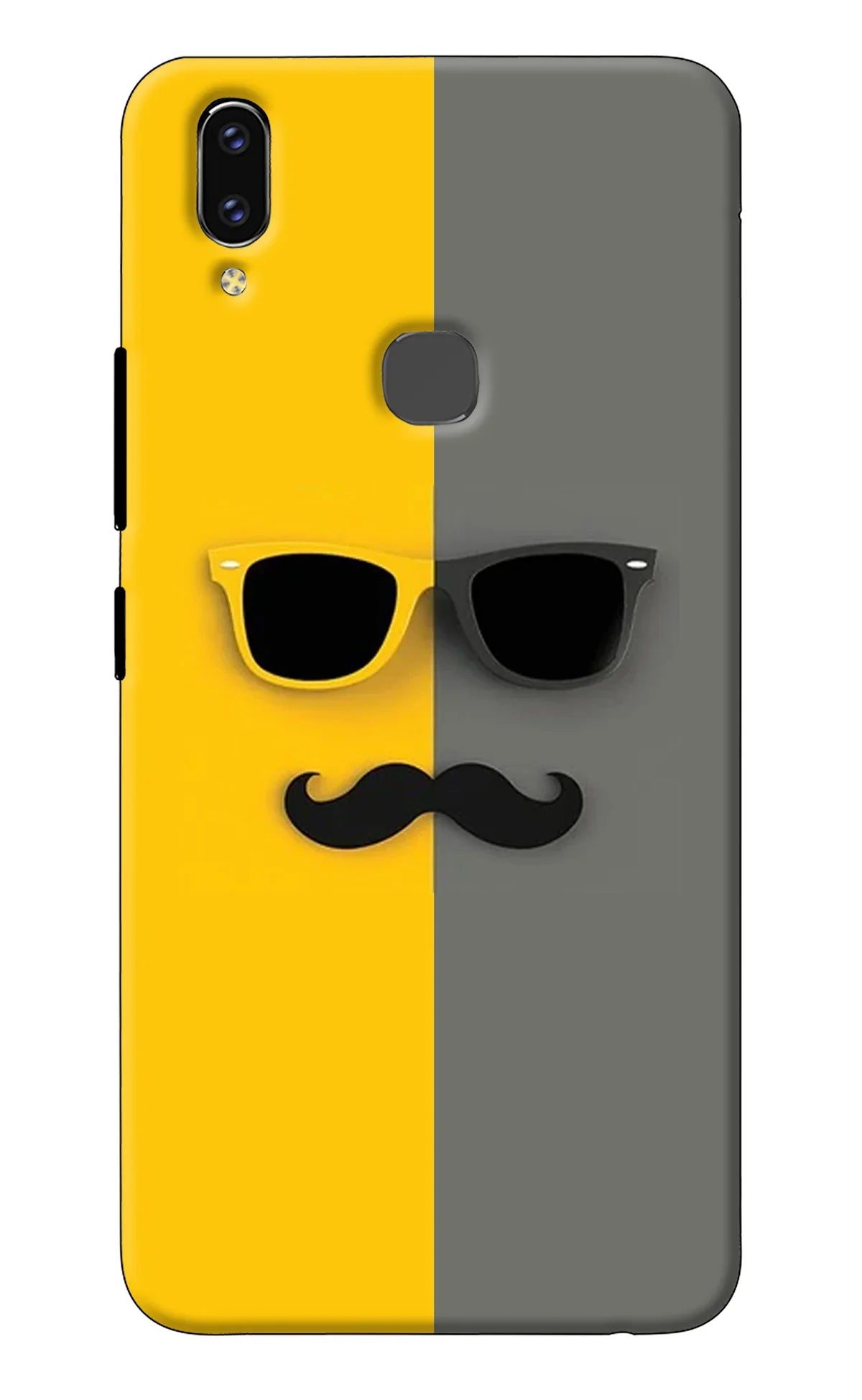 Sunglasses with Mustache Vivo V9/V9 Pro/V9 Youth Back Cover