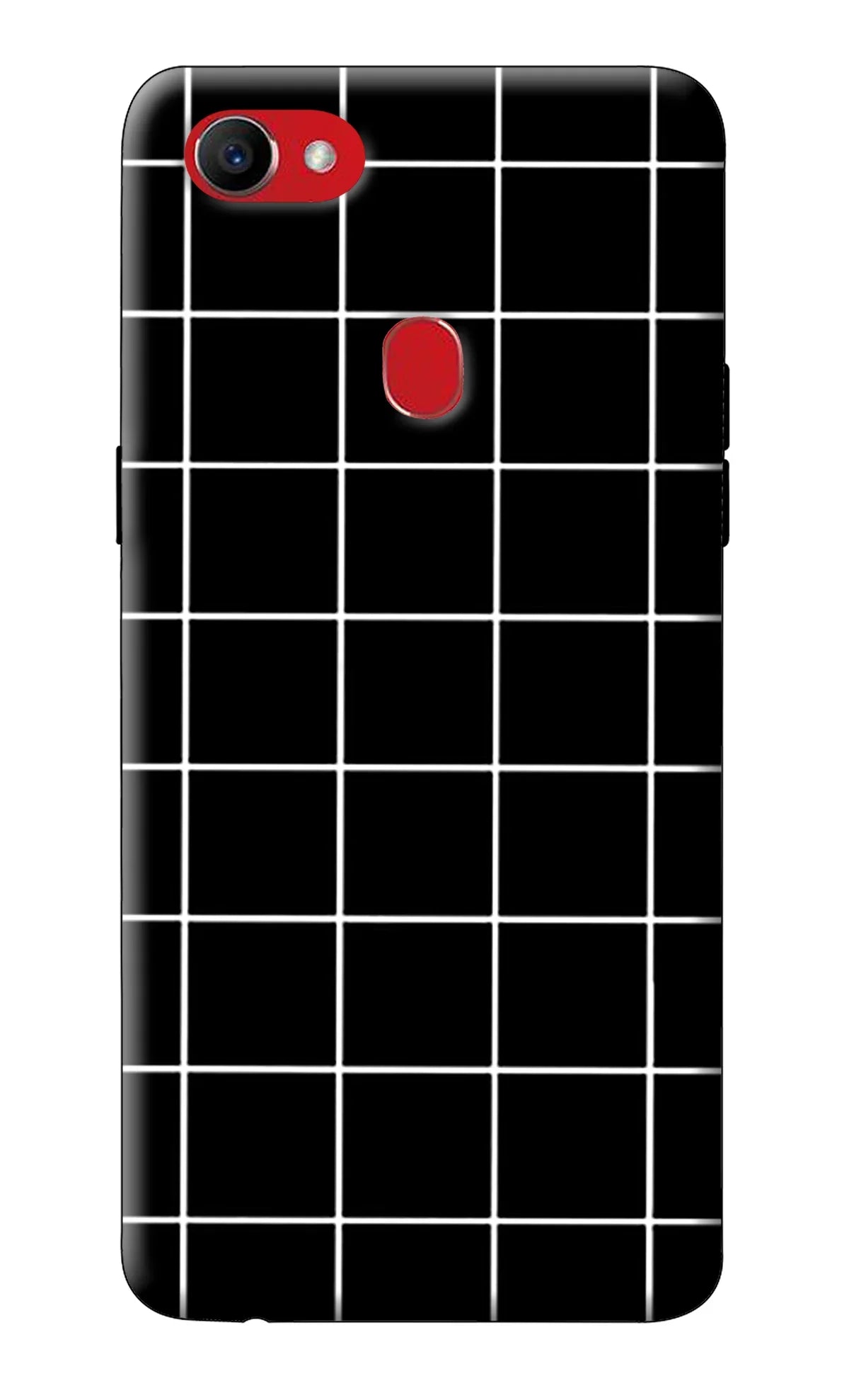 White Grid Oppo F7 Back Cover