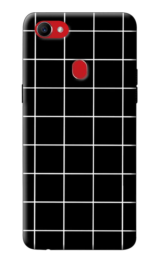 White Grid Oppo F7 Back Cover