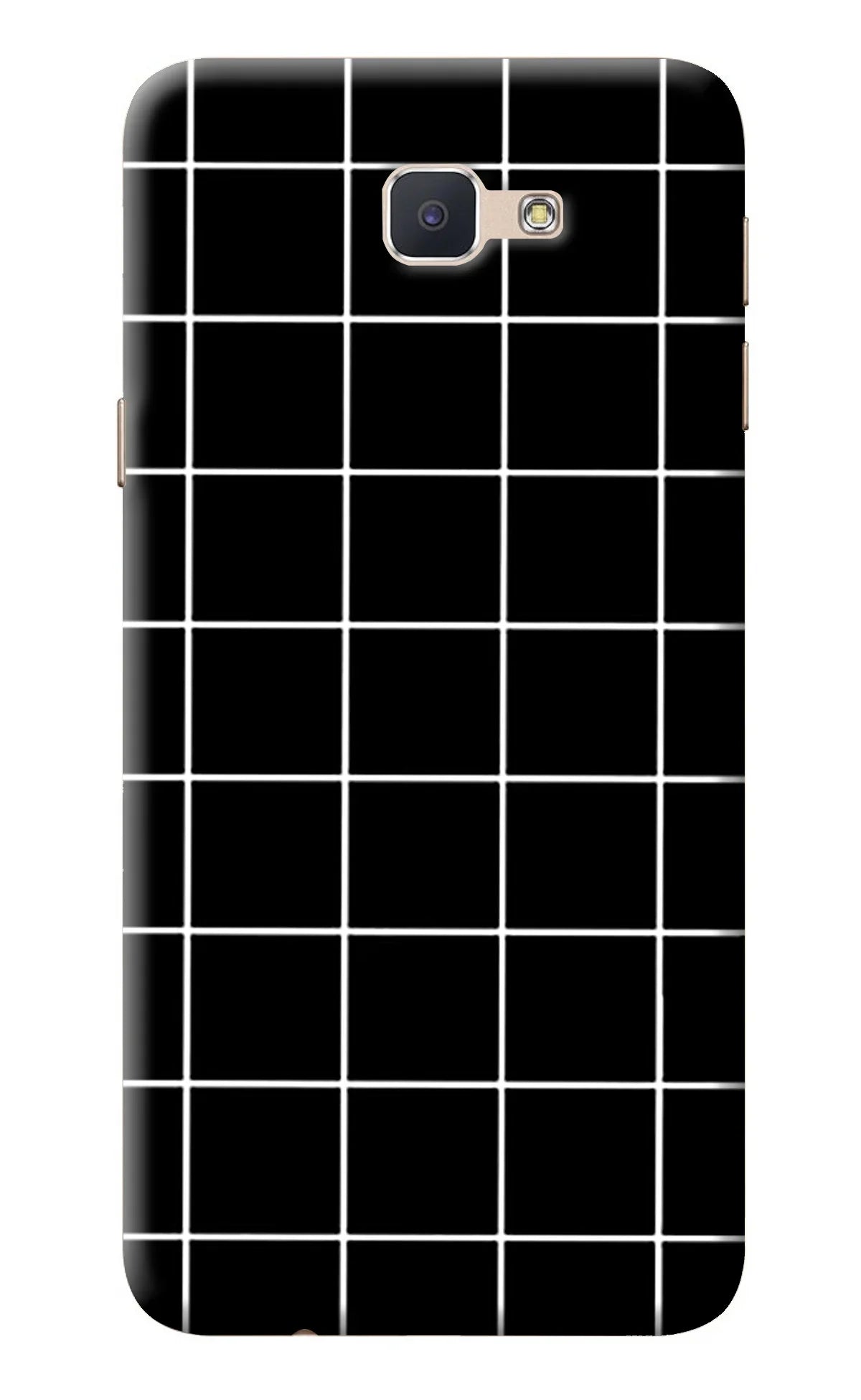 White Grid Samsung J7 Prime Back Cover