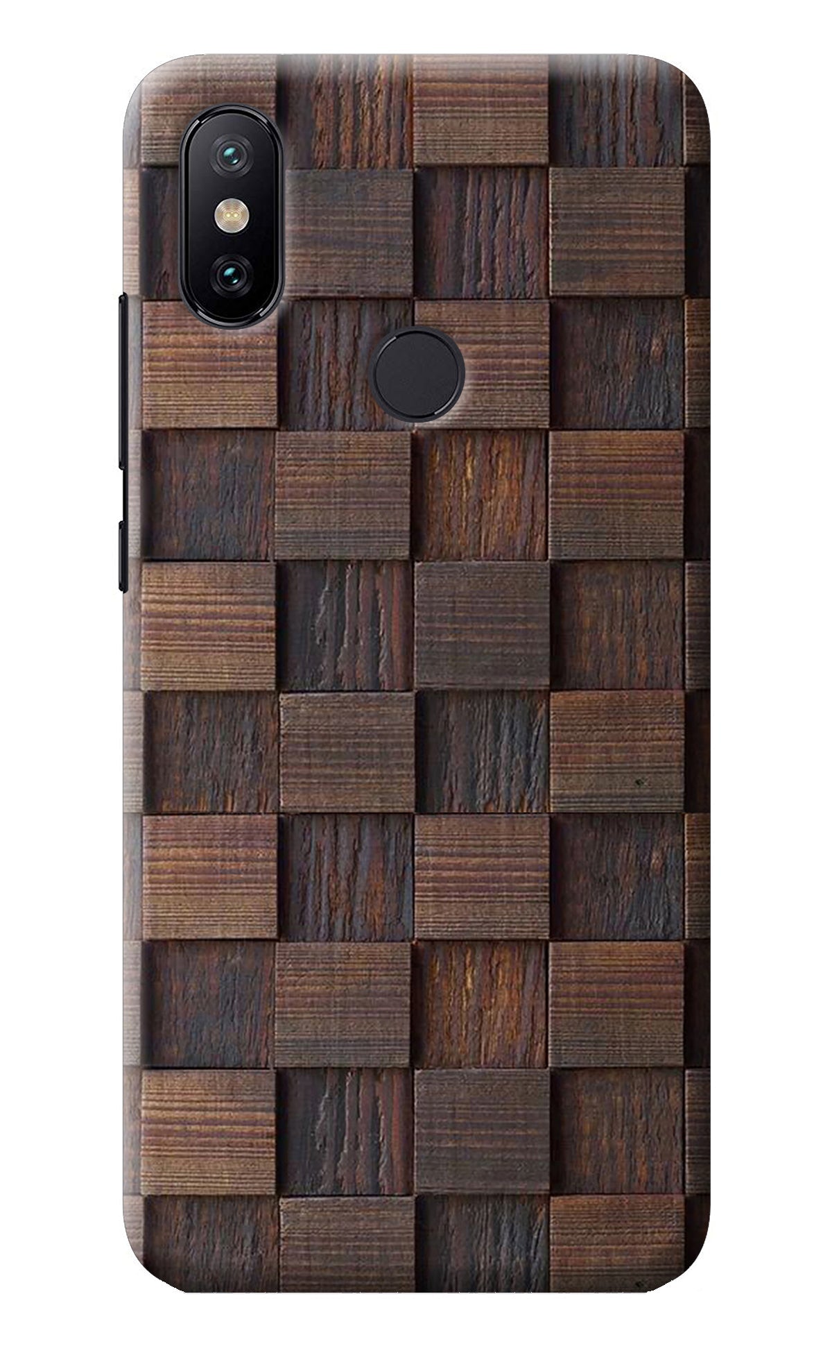Wooden Cube Design Mi A2 Back Cover