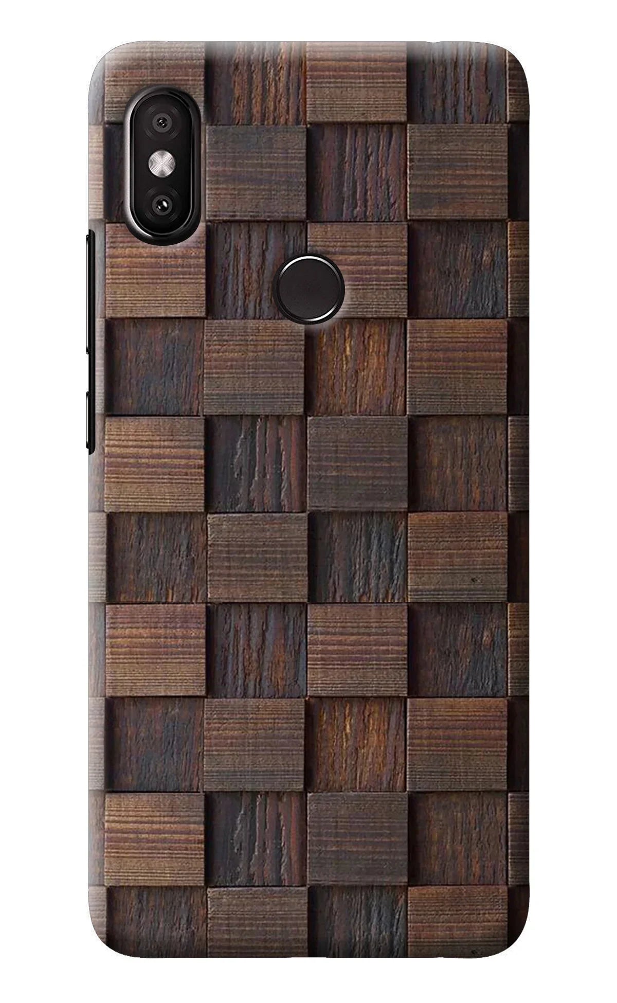 Wooden Cube Design Redmi Y2 Back Cover