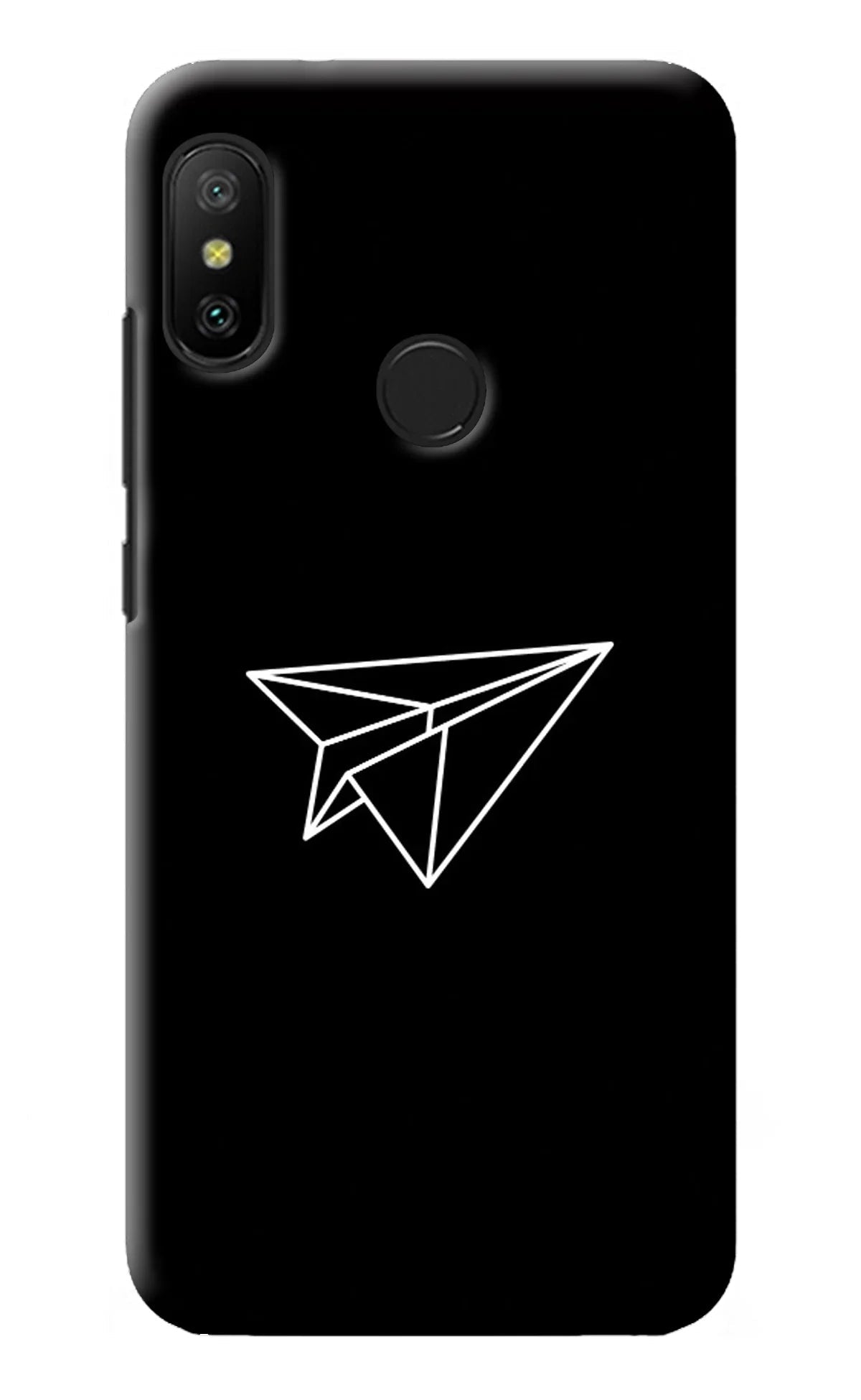 Paper Plane White Redmi 6 Pro Back Cover