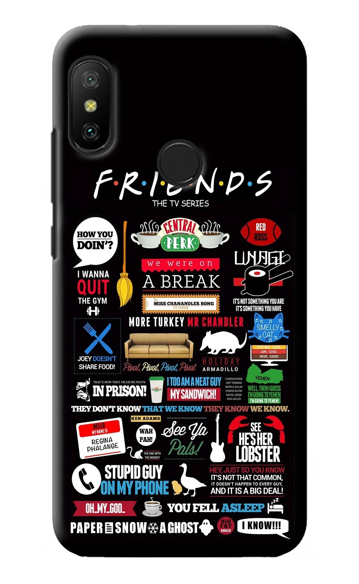 FRIENDS Redmi 6 Pro Back Cover
