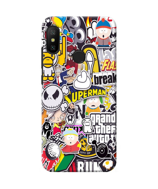 Sticker Bomb Redmi 6 Pro Back Cover
