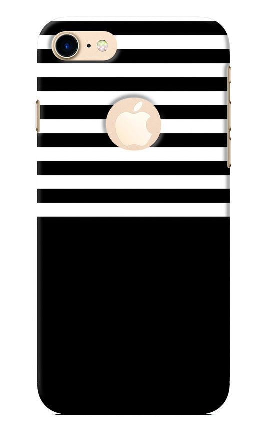 Black and White Print iPhone 8 Logocut Back Cover