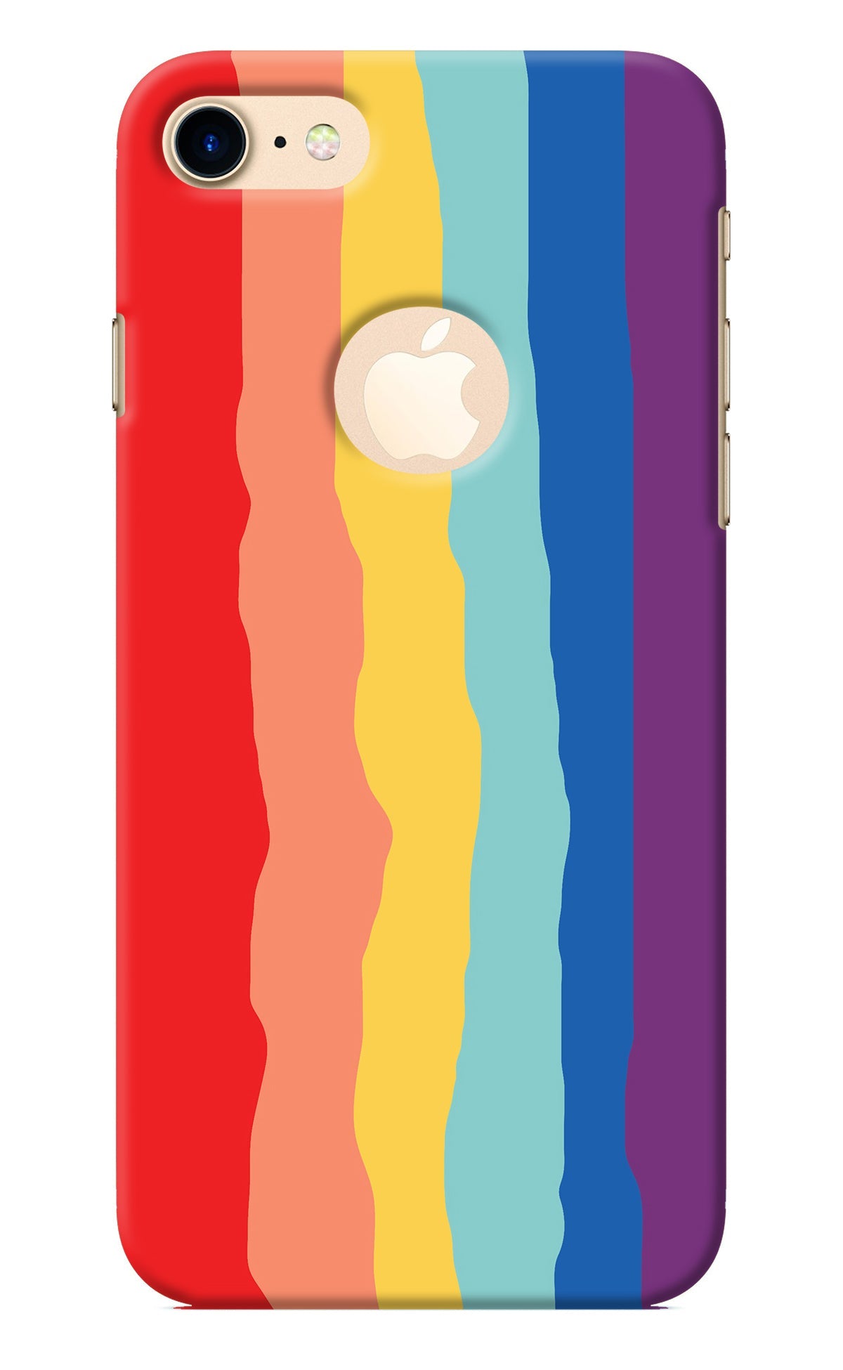Rainbow iPhone 8 Logocut Back Cover