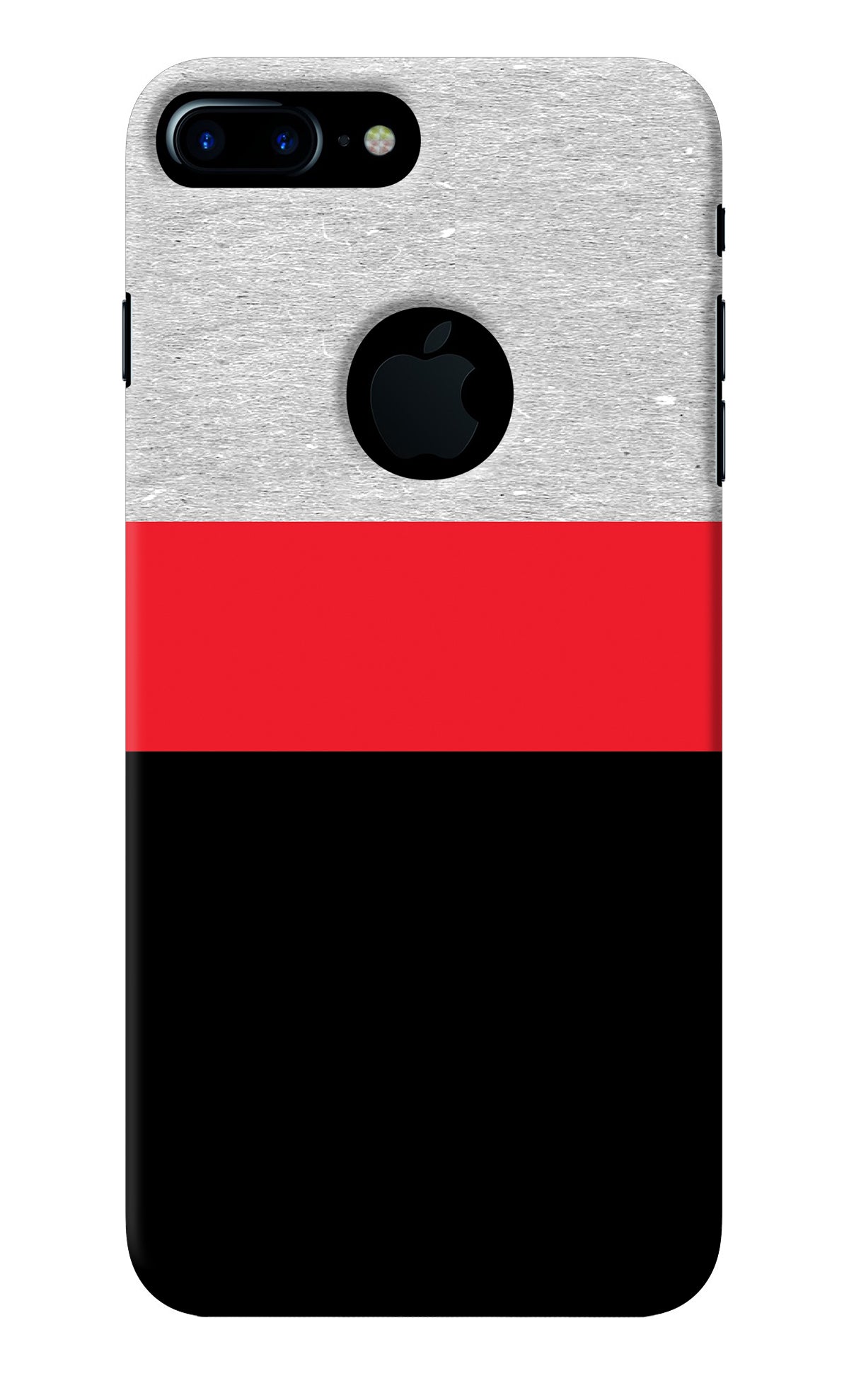 Tri Color Pattern iPhone 7 Plus Logocut Back Cover