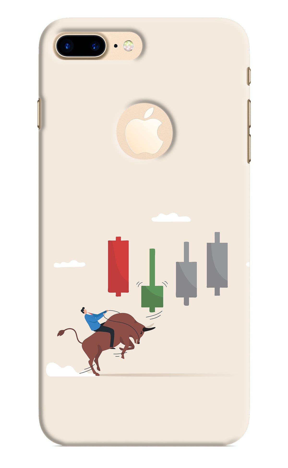 Bull Trading Momentum iPhone 8 Plus Logocut Back Cover