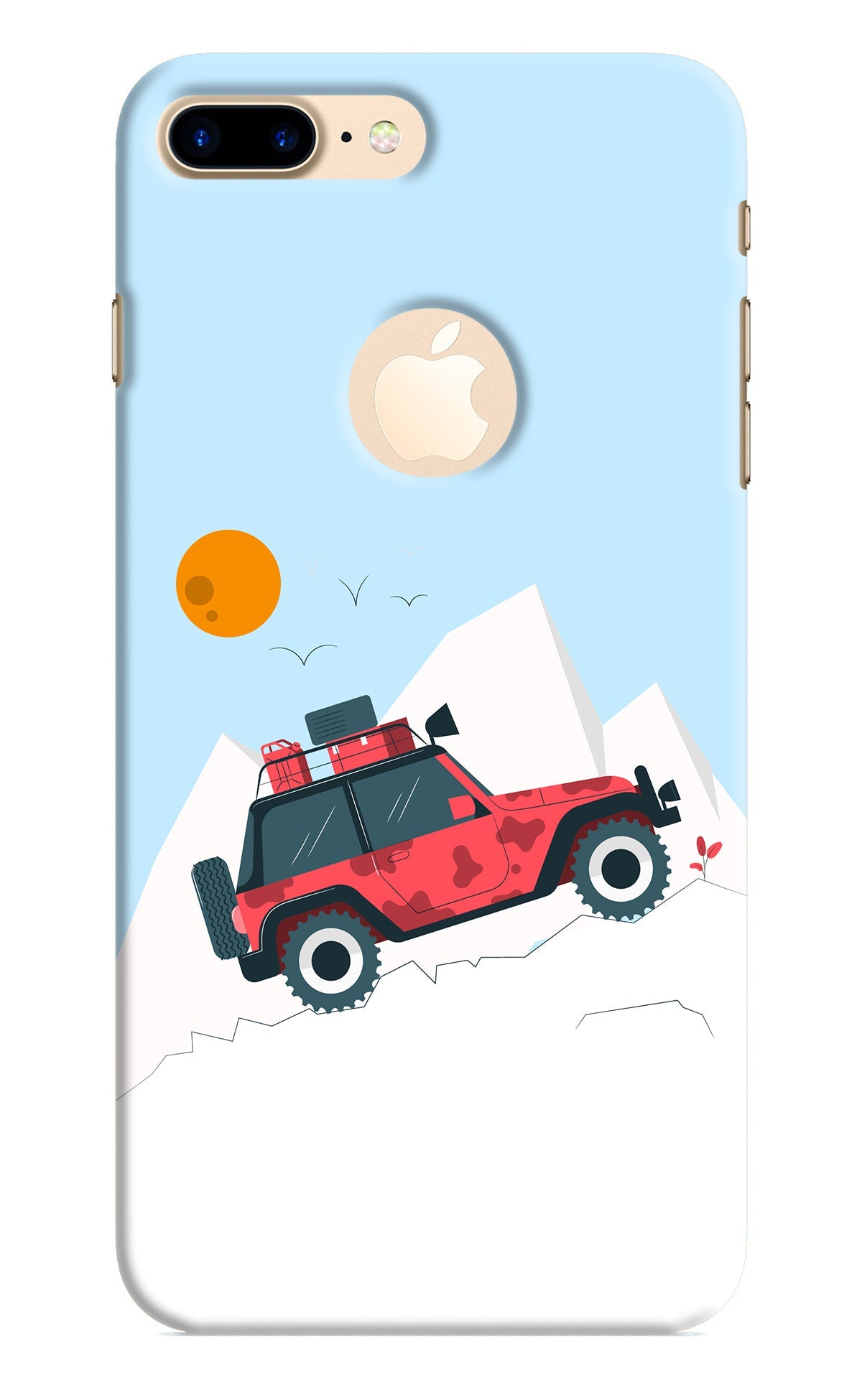 Mountain Trail Beast iPhone 8 Plus Logocut Back Cover