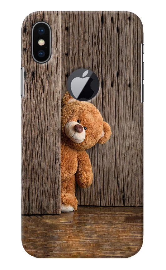 Teddy Wooden iPhone X Logocut Back Cover