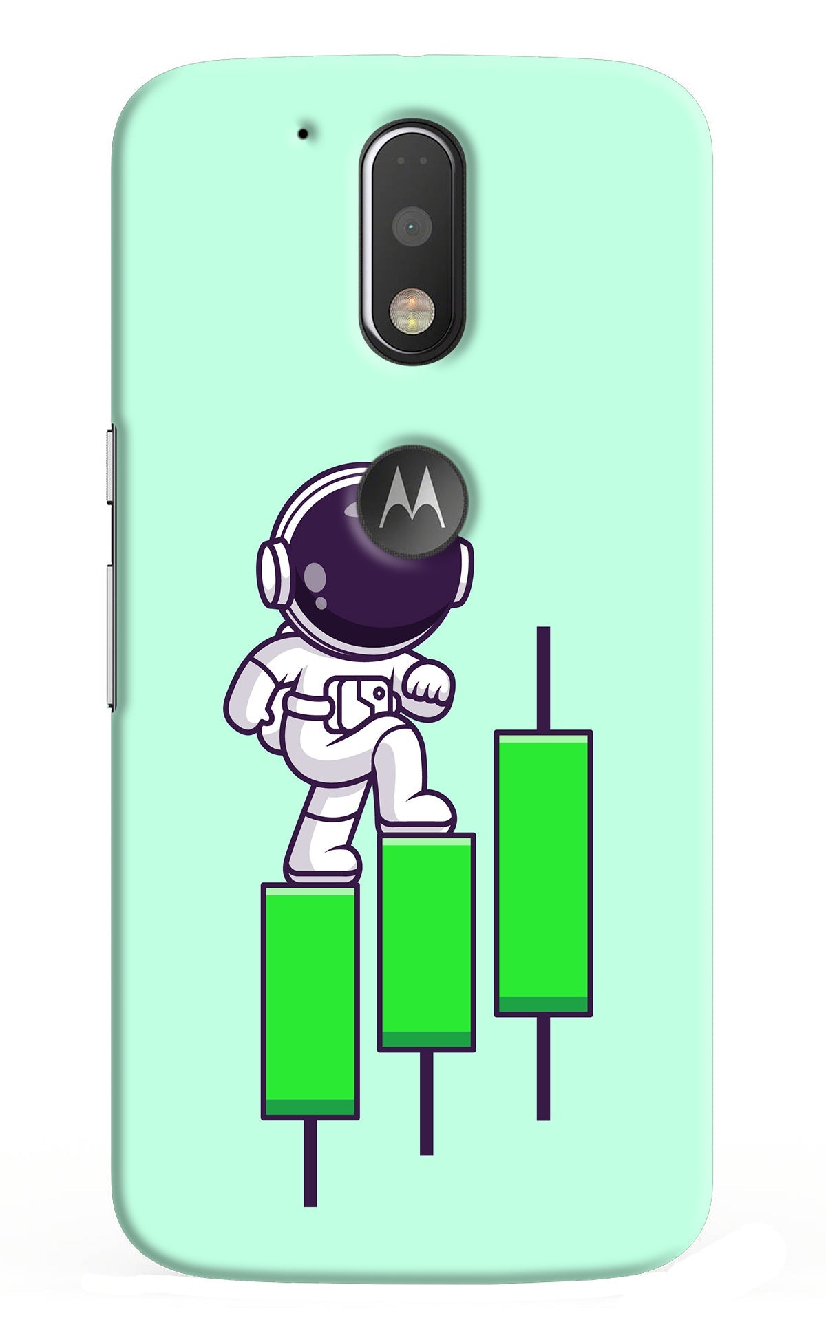 Astronaut Trader Moto G4/G4 plus logocut Back Cover