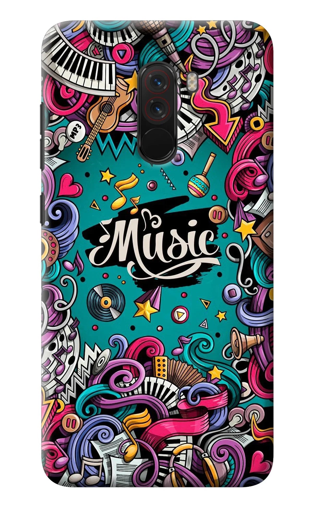 Music Graffiti Poco F1 Back Cover
