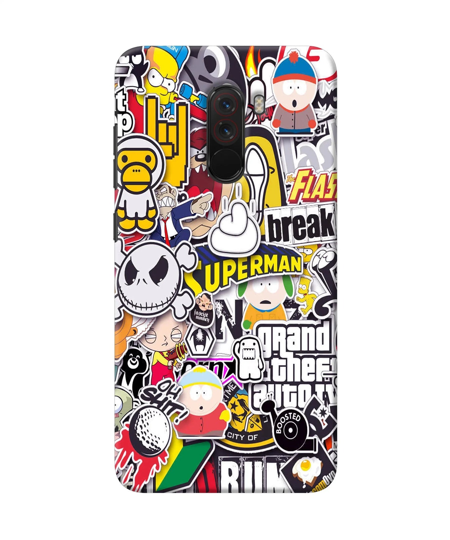 Sticker Bomb Poco F1 Back Cover