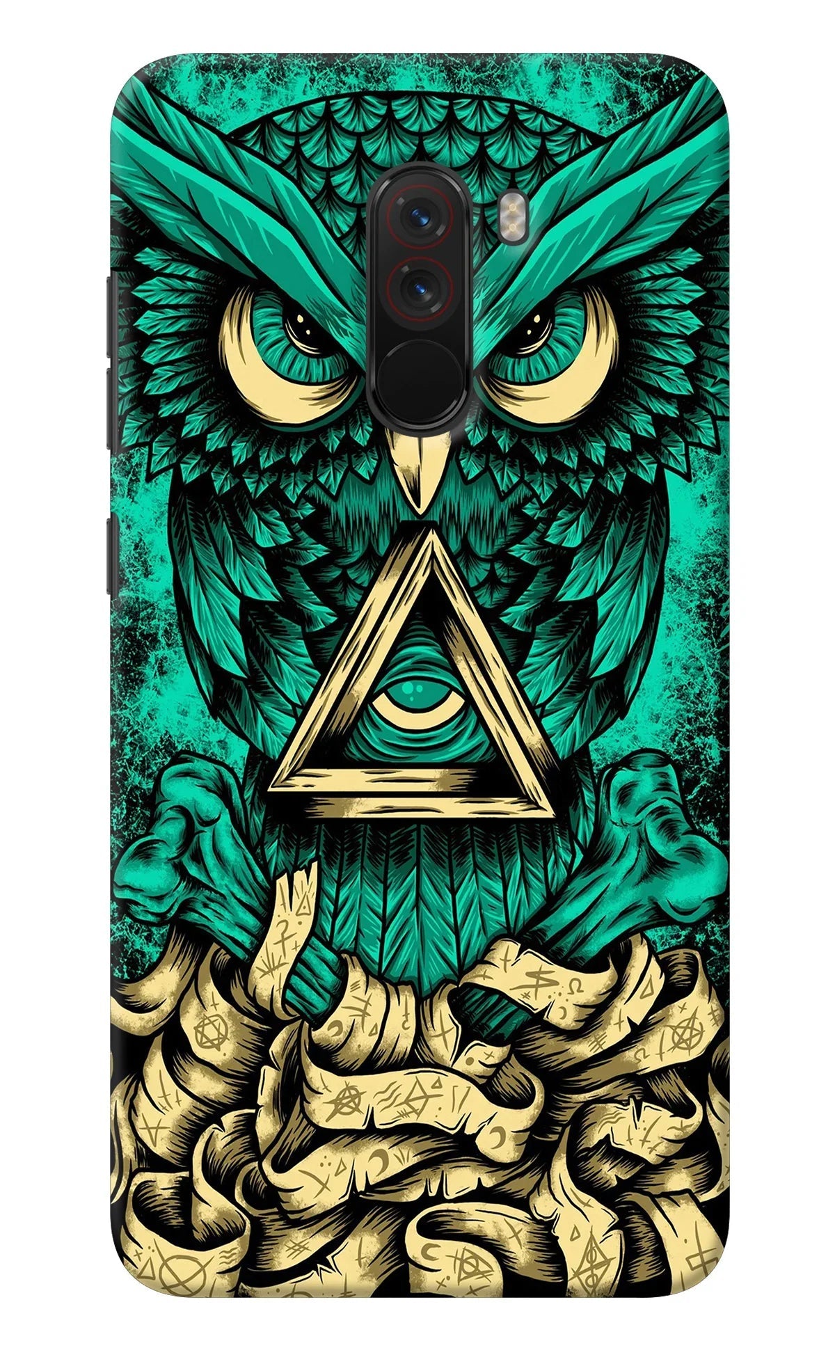 Green Owl Poco F1 Back Cover