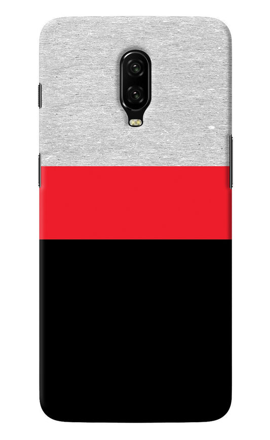 Tri Color Pattern Oneplus 6T Back Cover