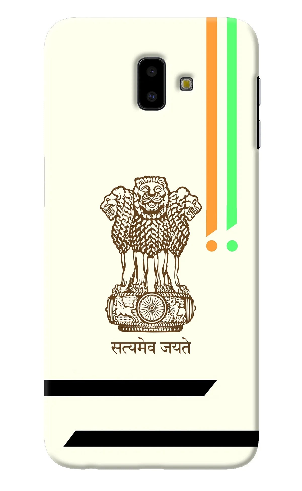 Satyamev Jayate Brown Logo Samsung J6 plus Back Cover