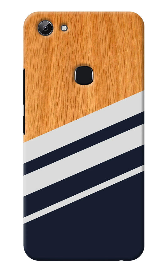 Blue and white wooden Vivo Y83 Back Cover