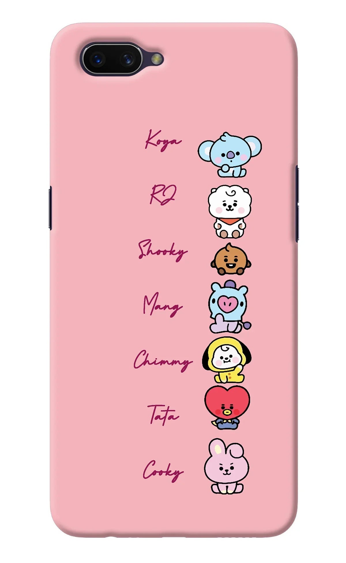 BTS names Oppo A3S Back Cover
